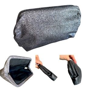 Silver clutch to make evening a little glam!